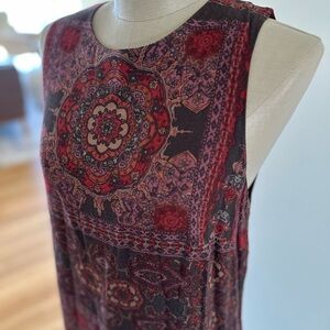 ECOTE JUNIORS GIRLS SLEEVELESS PRINT DRESS - SIZE Medium